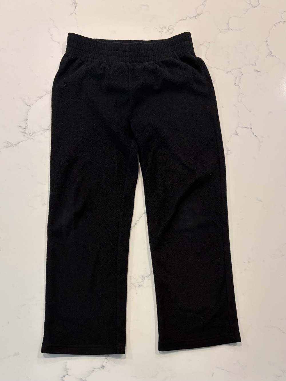 Kids Black fleece elastic waist Pants